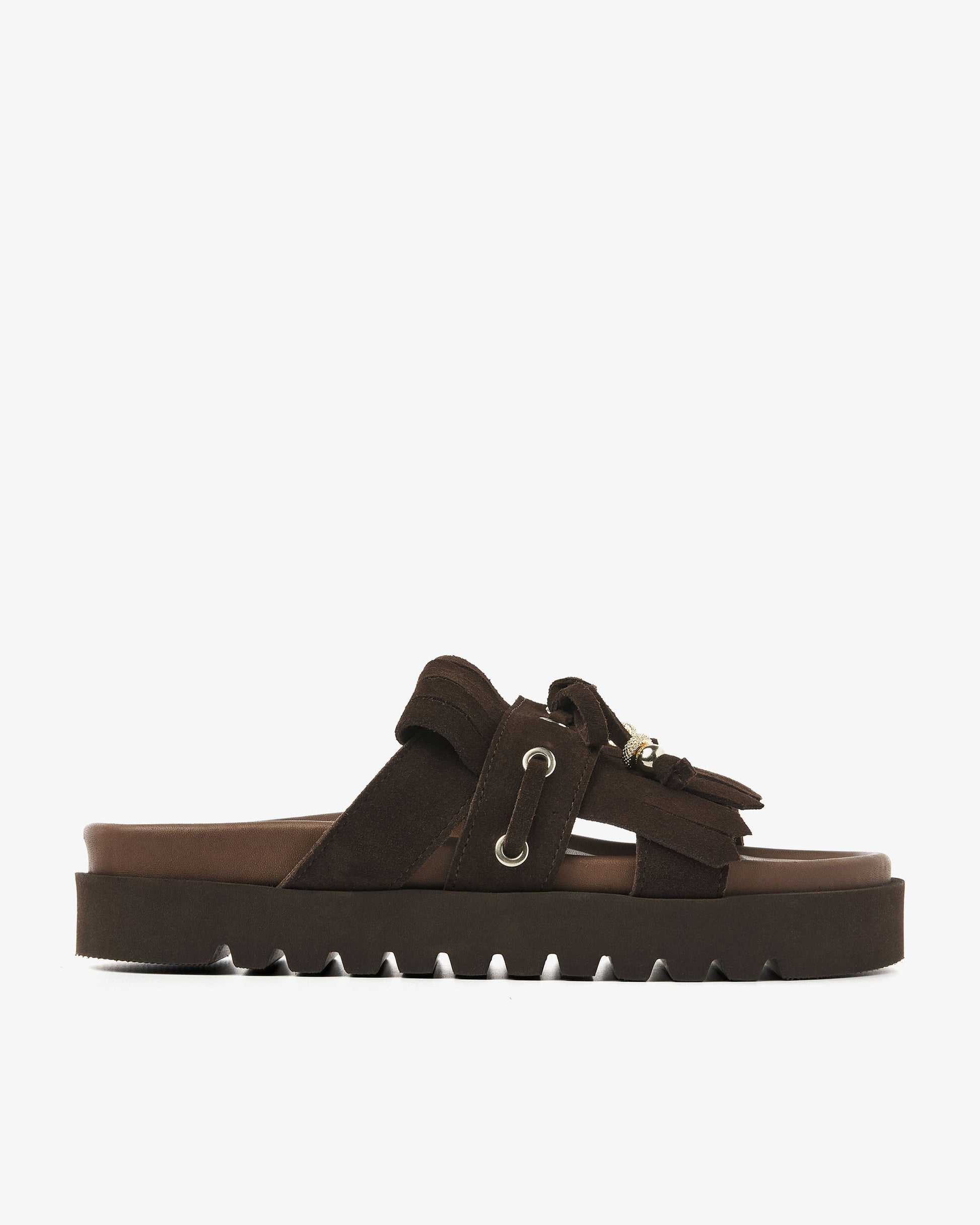 VIA VAI bruine slippers Rae Laila