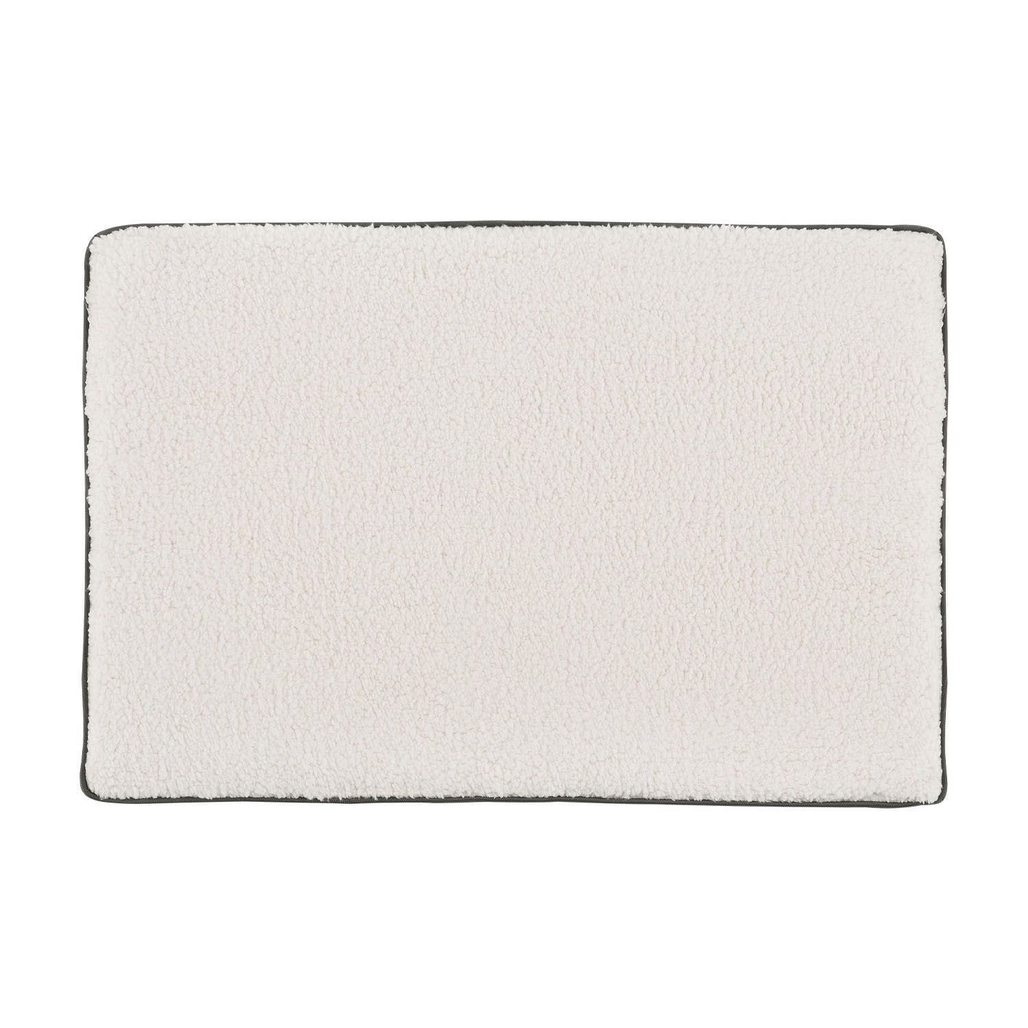 Juskys Hundebett Milow orthopädisch & flauschig - 76x51x8 cm - Bezug abnehmbar & waschbar – beige