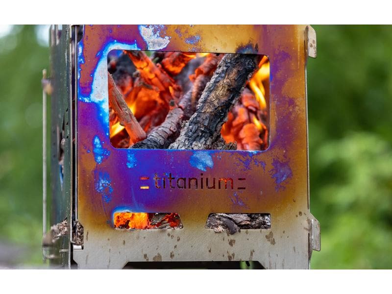 Fennek Grill Campingkocher Hobo Premium, Titan Multifunktionaler Kocher und Grill