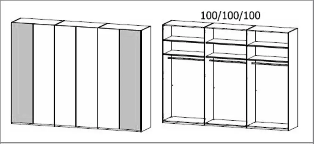 Kleiderschrank Telio 301 x 223 cm