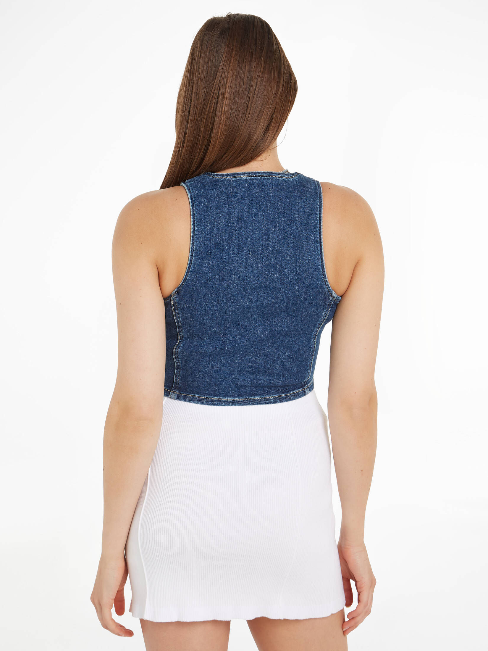 CALVIN KLEIN JEANS| Damen Jeanstop mit Reißverschluss