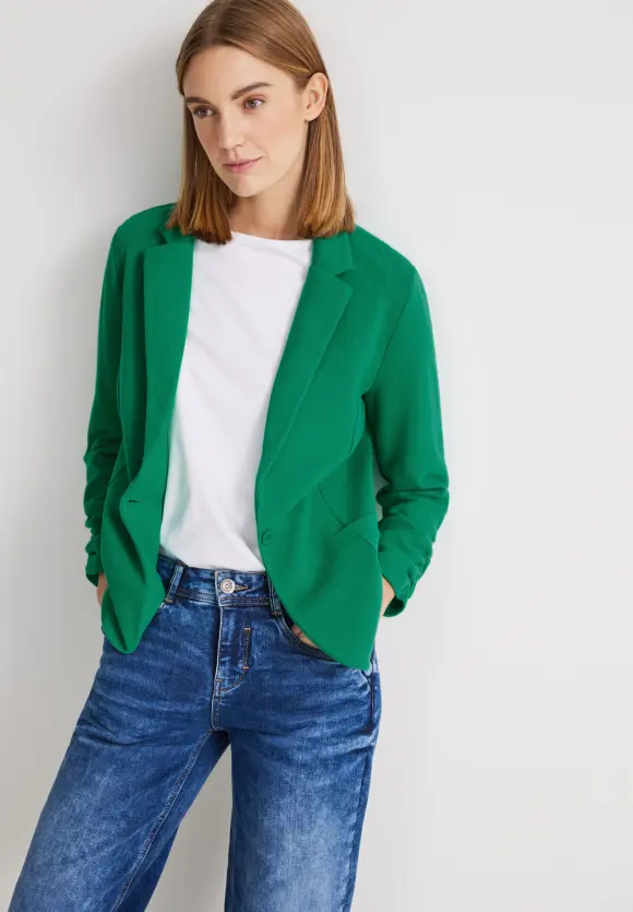 Basic Blazer mit Raffungen - fresh spring green