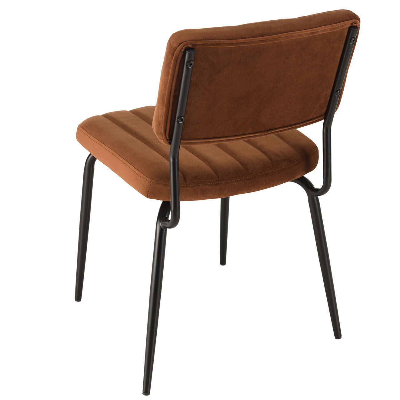 Macabane Chaise velours Albane orange - 52x56x81 cm