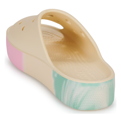 Crocs - CLASSIC PLATFORM OMBRE SLIDE - Beige