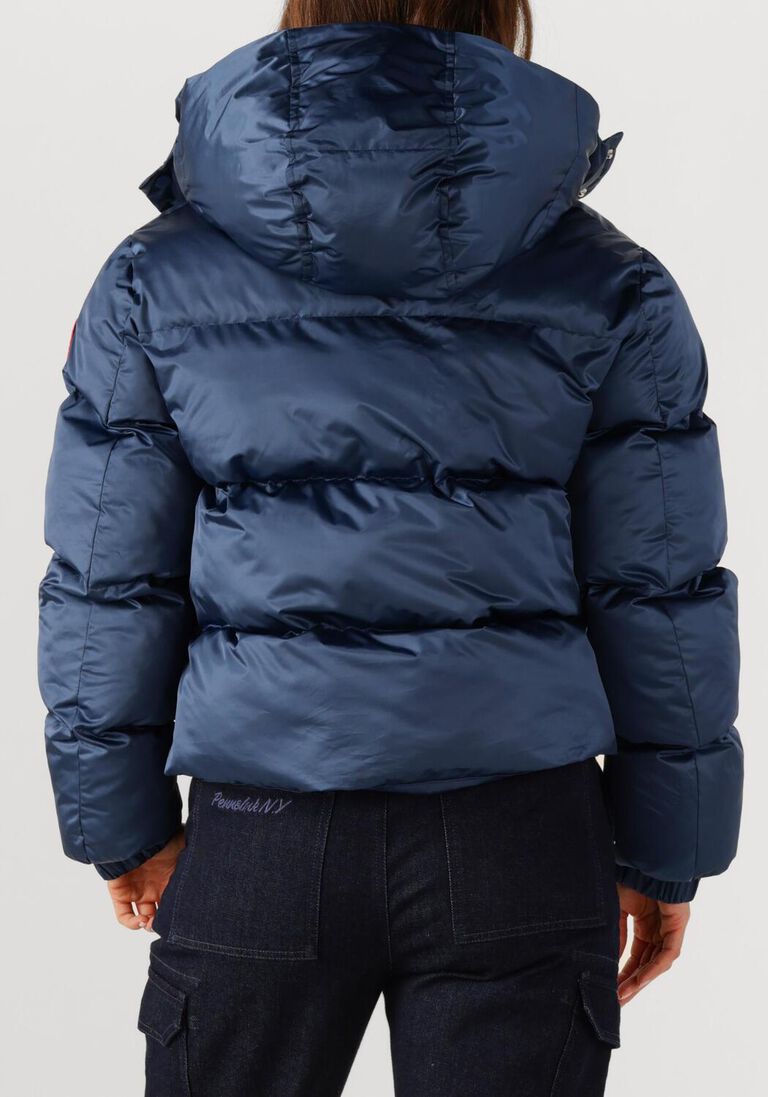 donkerblauwe penn & ink gewatteerde jas jacket