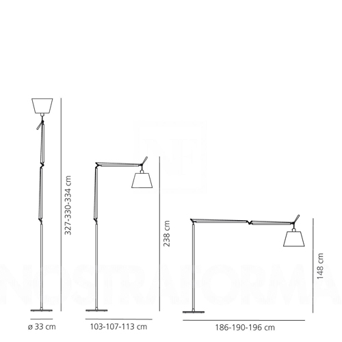 Lampenkap Tolomeo Ø42 zwart satijn