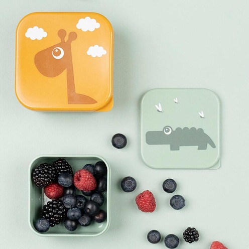 Lot de 3 boîtes à goûter Deer friends Bleu - DONE BY DEER
