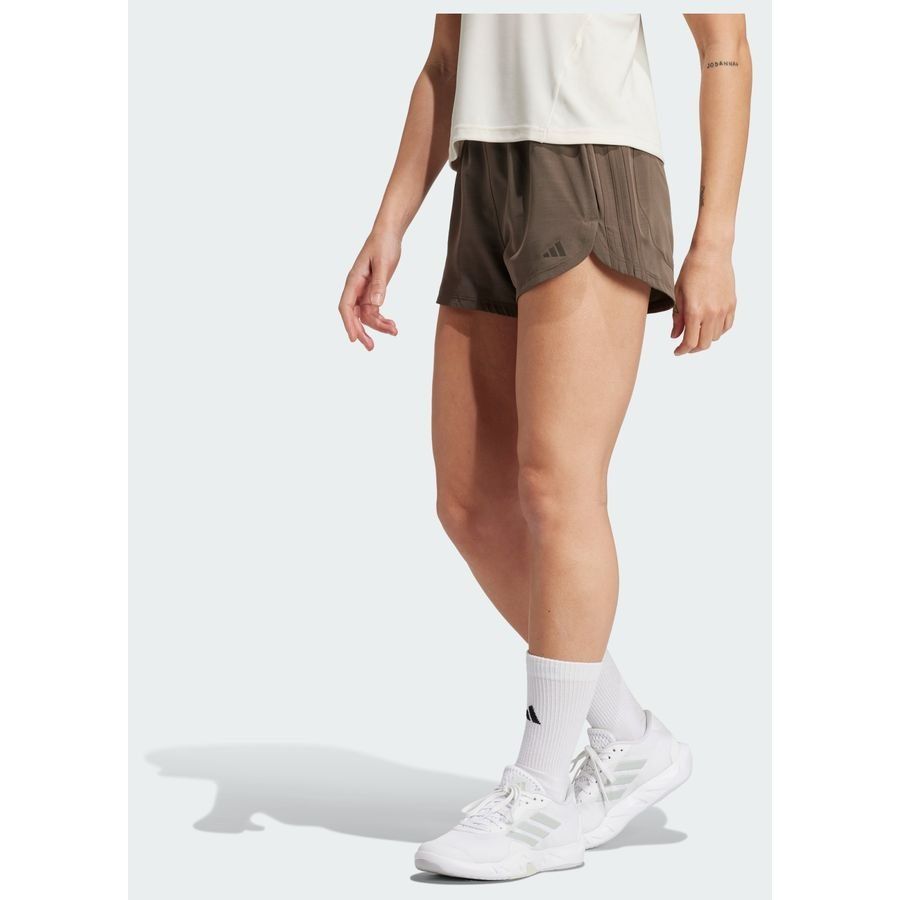 Adidas Short de training taille haute toile Pacer 3 bandes