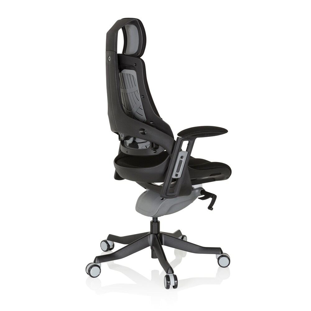 Profi Bürostuhl SPEKTRE BLACK Stoff mit Armlehnen (höhenverstellbar) hjh OFFICE