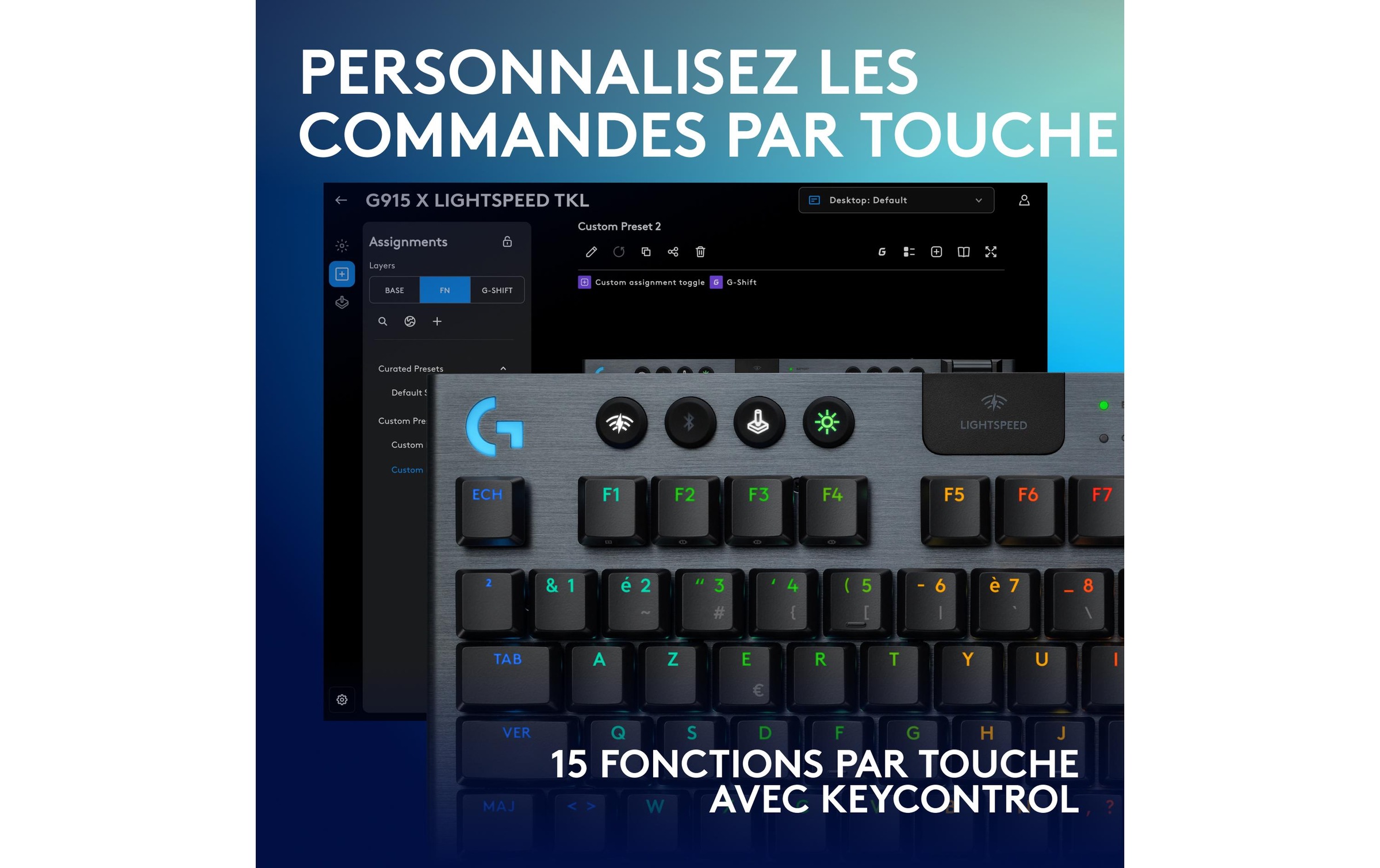 Logitech Gaming-Tastatur »G915 X Lightspeed TKL GL Tactile« ()