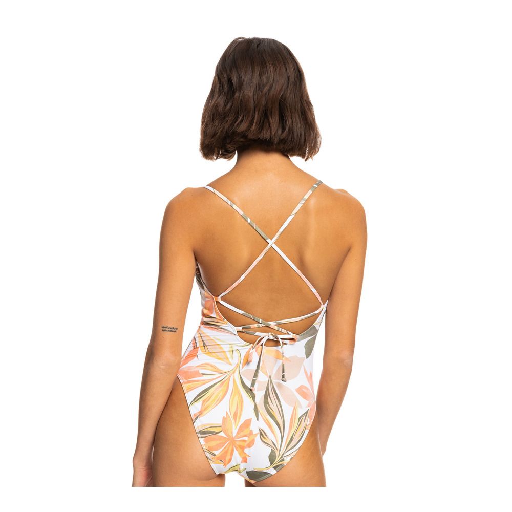 Roxy BEACH CLASSICS - Maillot de bain 1 pièce Femme bright white subtly