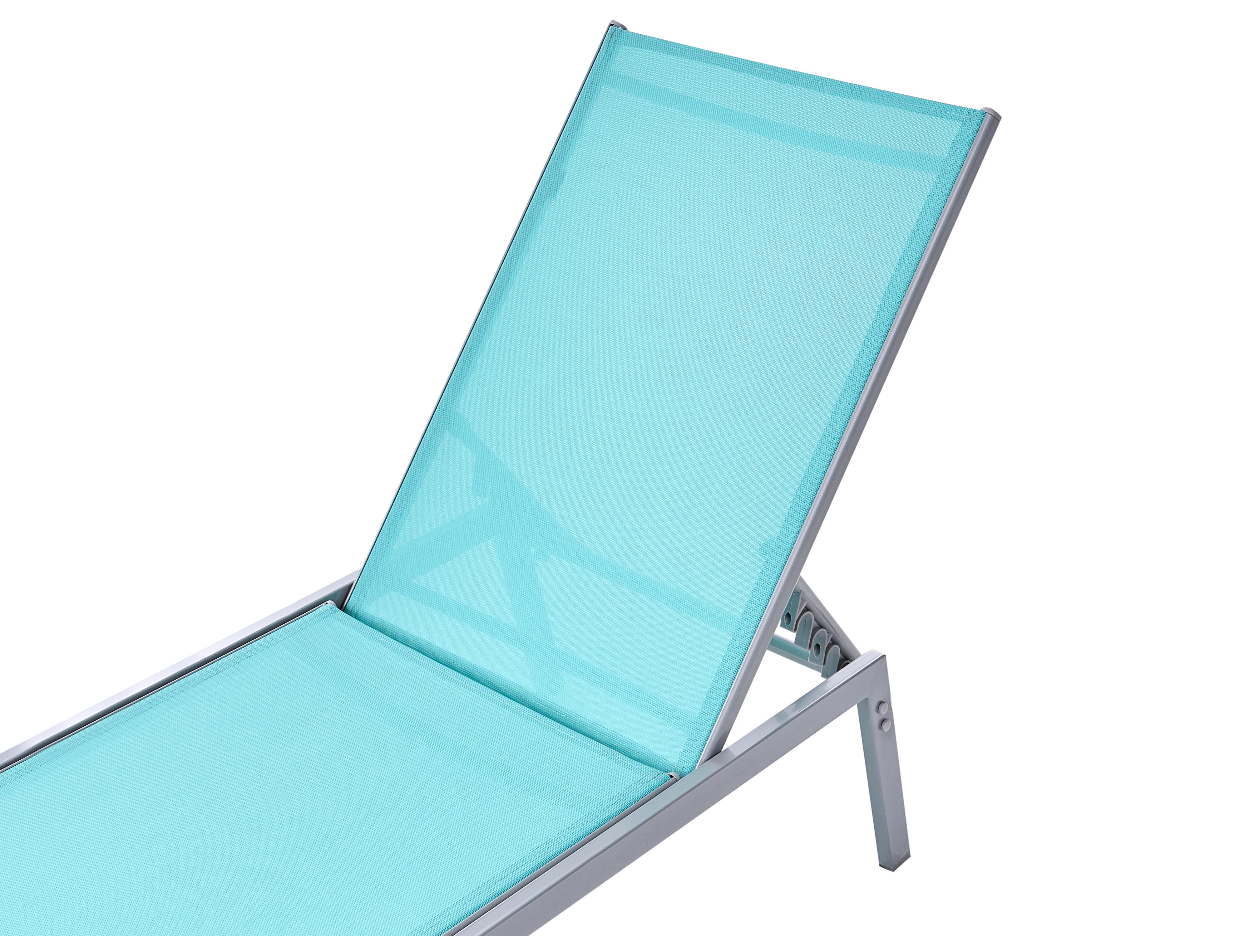 Ligstoel NOLI achteroververstelbaar Metaal Blauw
