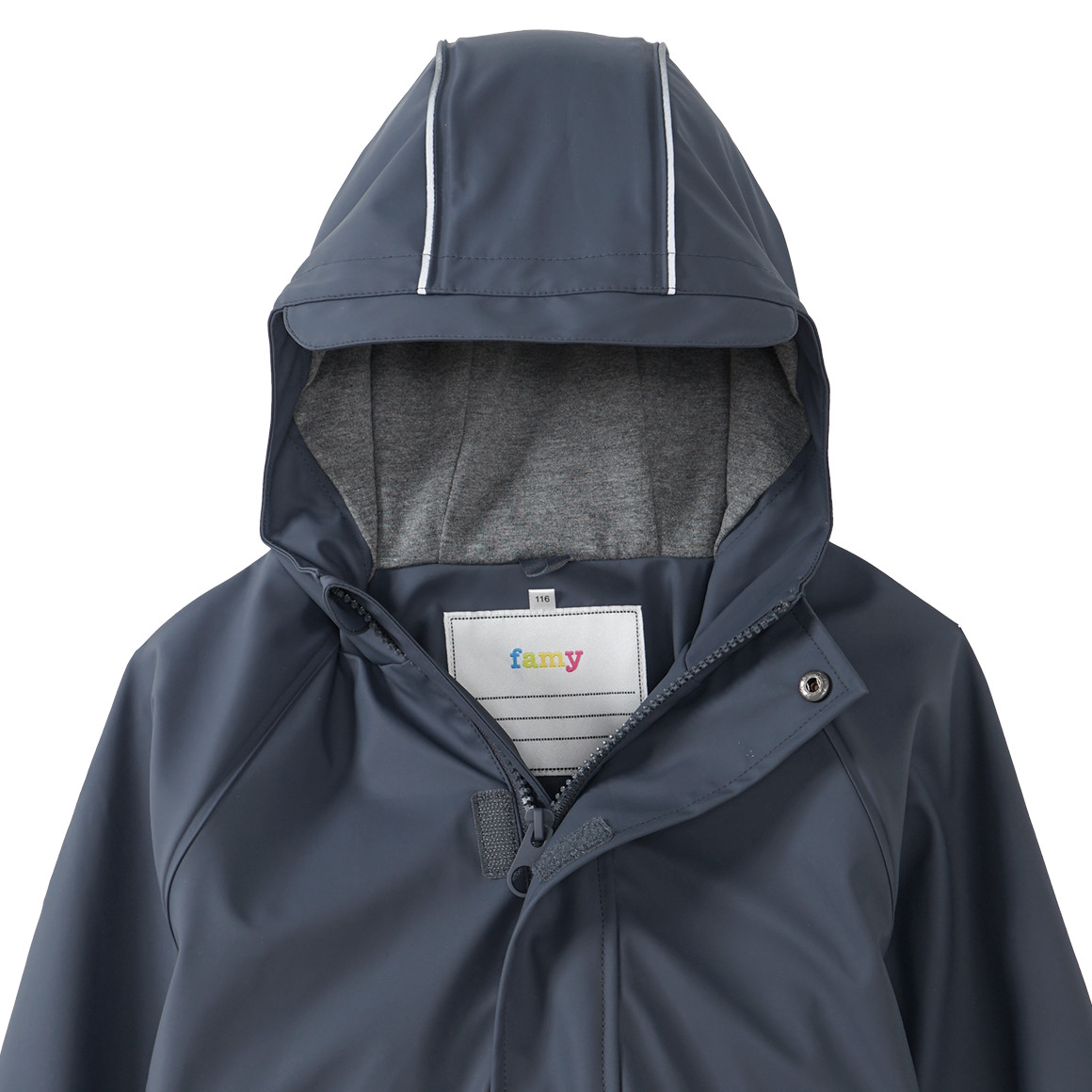 Famy Kinder Regenjacke mit Beschichtung dunkelgrau