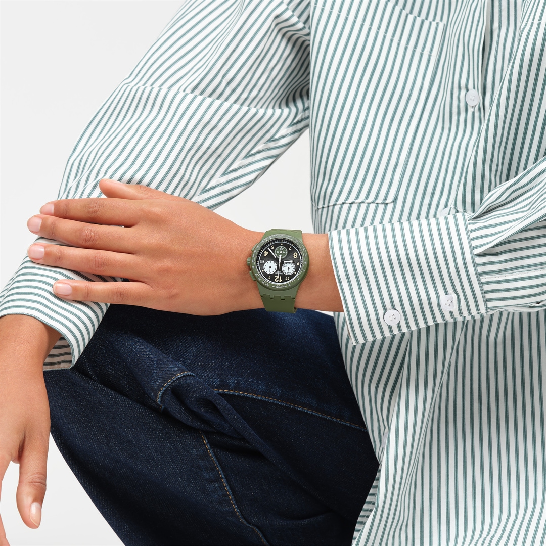 Swatch Original Chrono Nothing Basic About Green