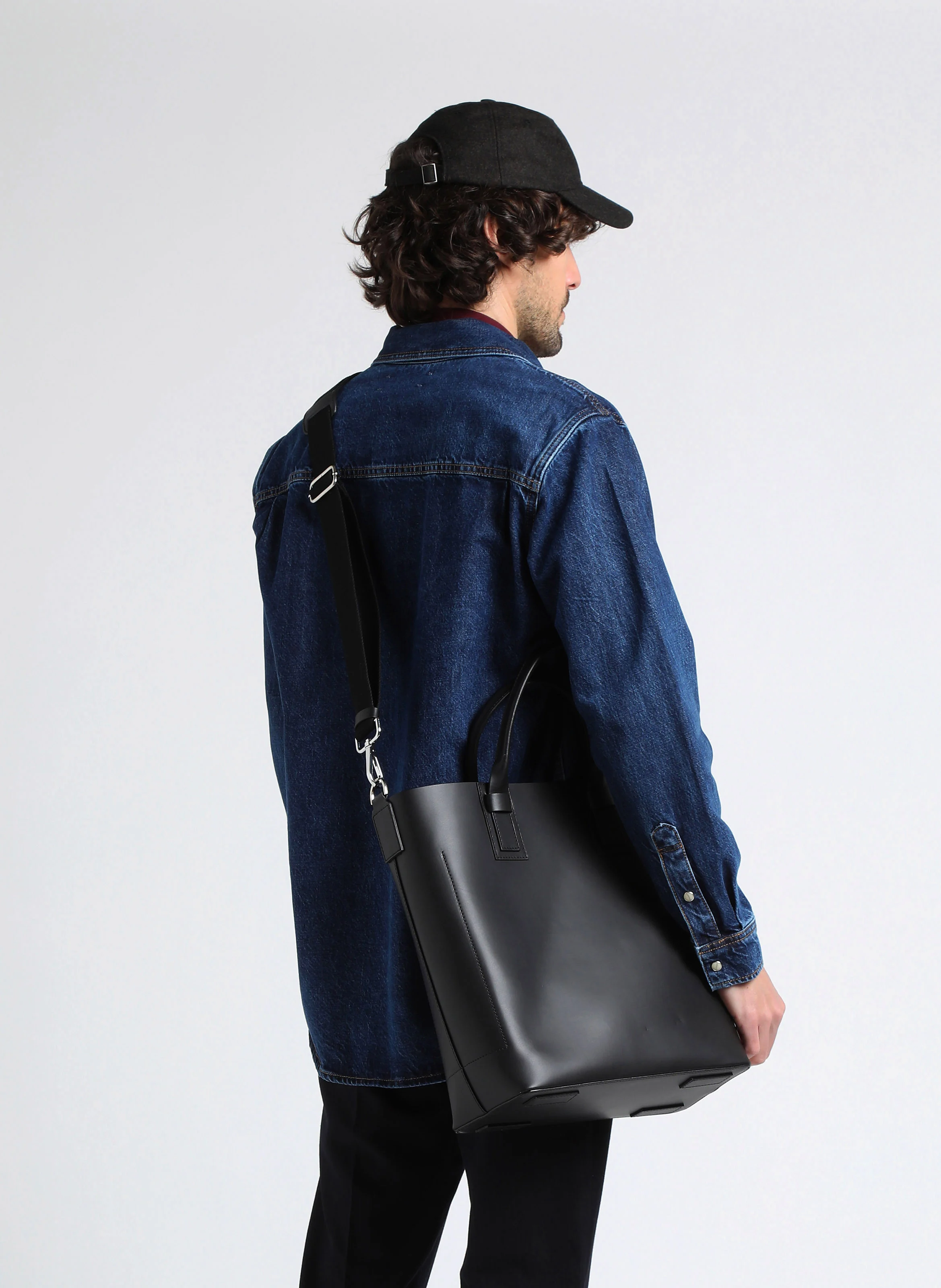 Sac cabas en cuir | Noir
