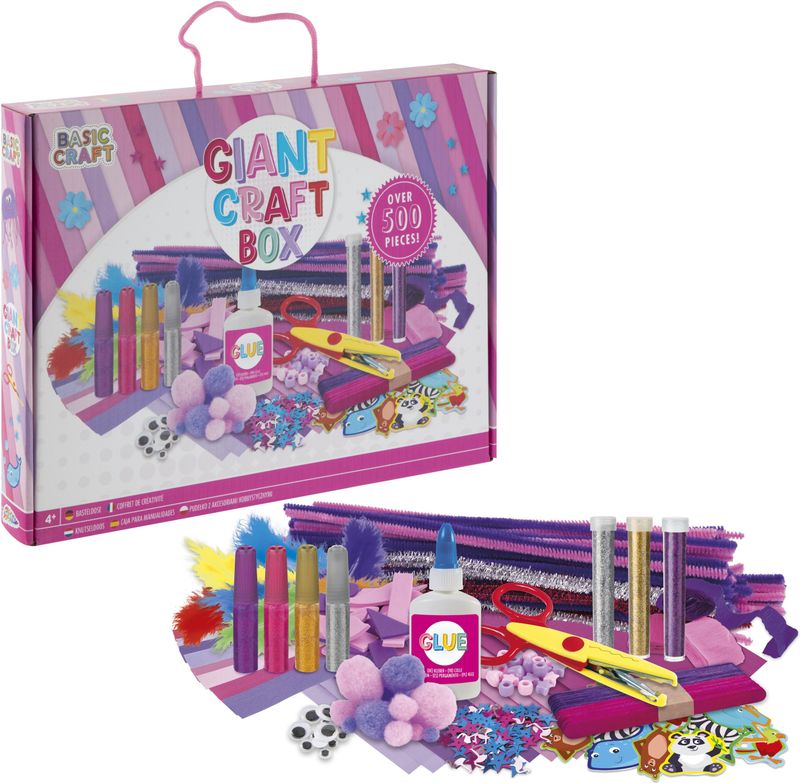 Craft - Knutselkoffer - Roze - Kunststof - 500+ Artikelen