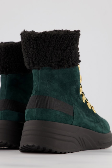 Vitaform Leder-Stiefeletten, Veloursleder, Weite H