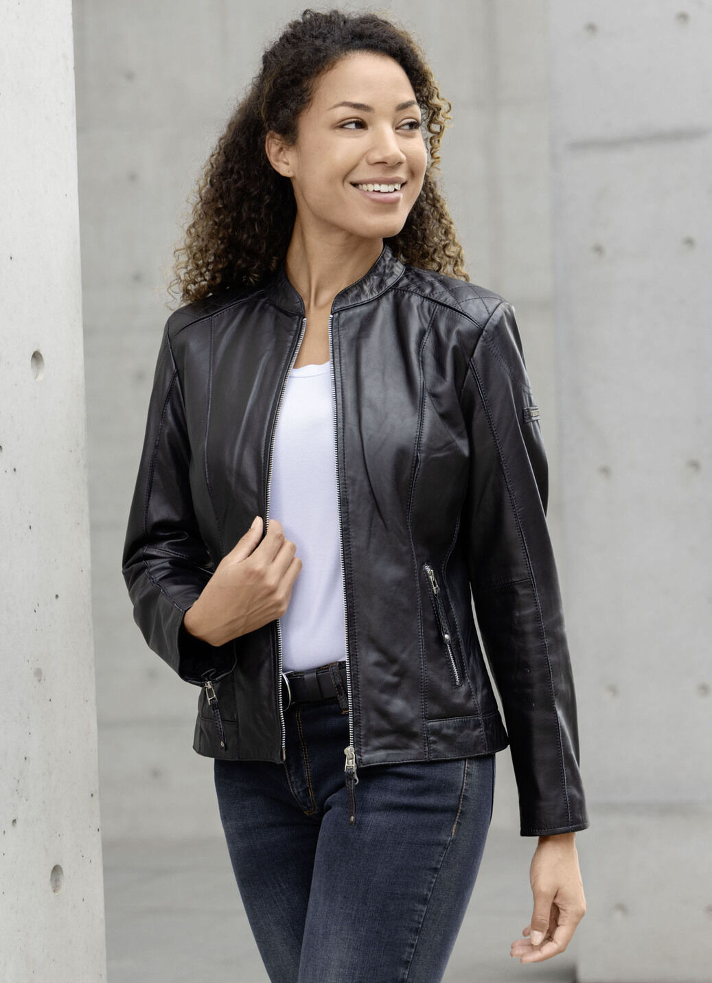 Lederkurzjacke von «Cabrini»