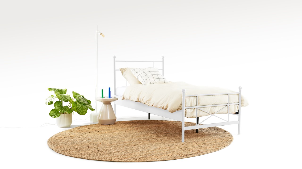 Bed Milano 1-persoons wit