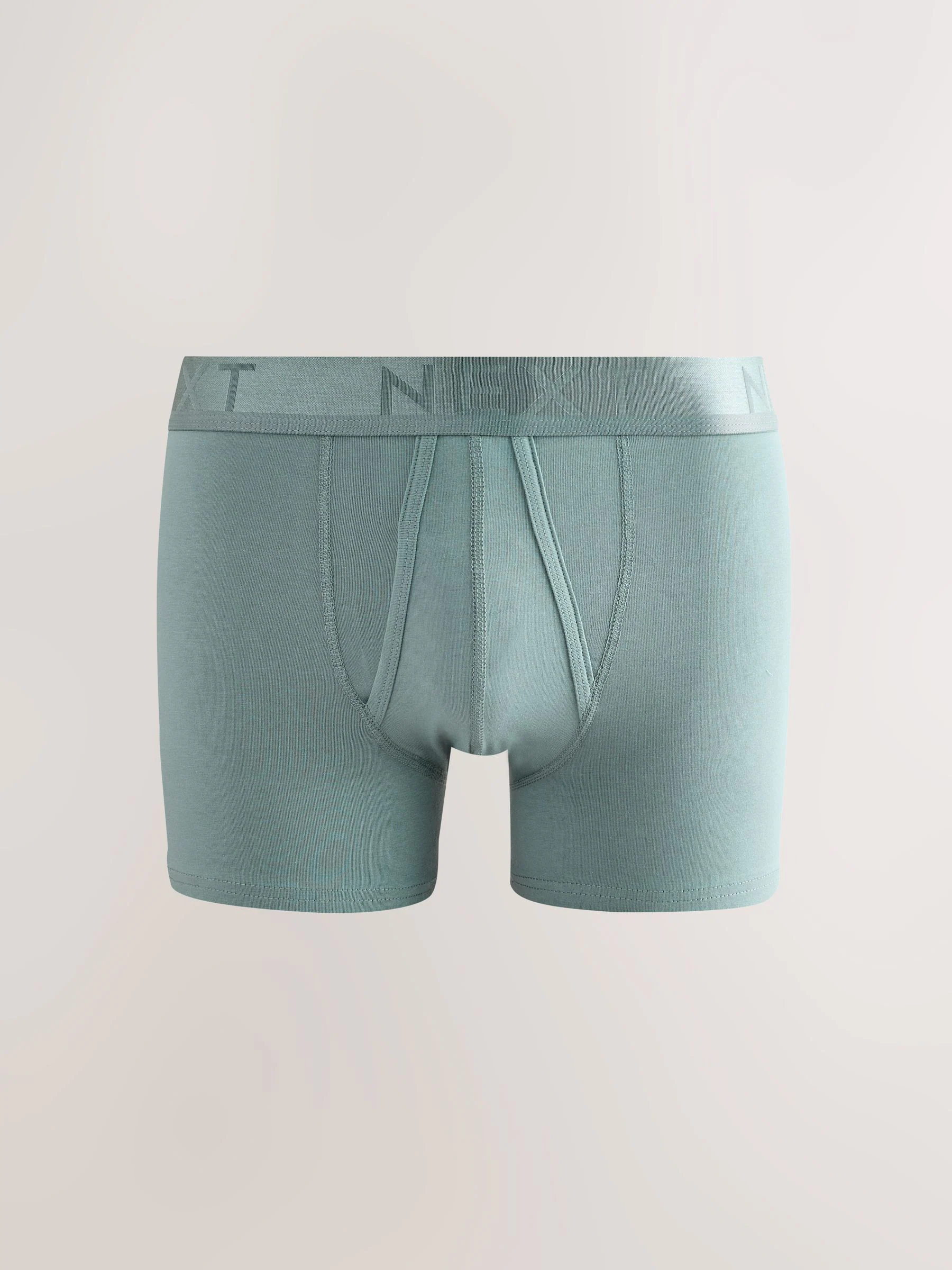 Blauw/grijs/groen - Boxershorts van katoenrijk materiaal met A-voorkant