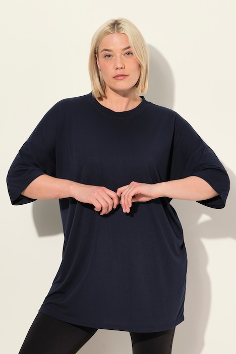 Longshirt, antibakteriell, Oversized, Rundhals, Halbarm