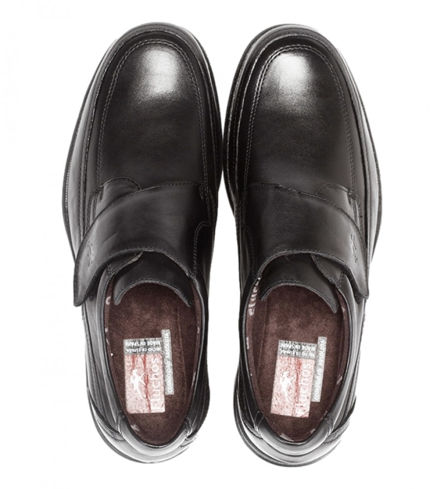 Sapatos de couro Fluchos 8782_Ave_Negr Preto