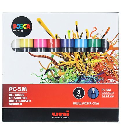 Posca Filzstifte - PC-5M - 8 st. - Mehrfarbig