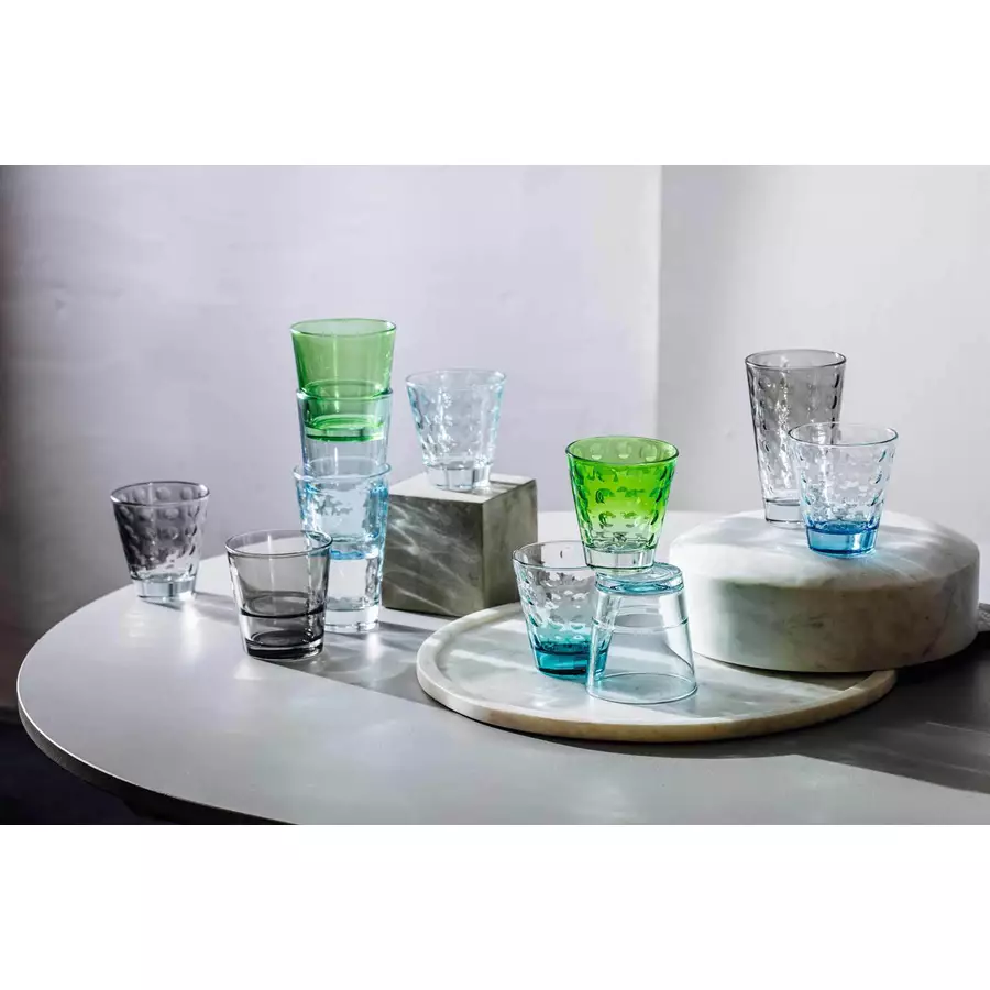 Leonardo Trinkgläser Optic 300 ml 6er Set bunt
