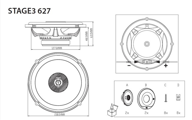 JBL Auto-Lautsprecher »Stage3 6« ( )