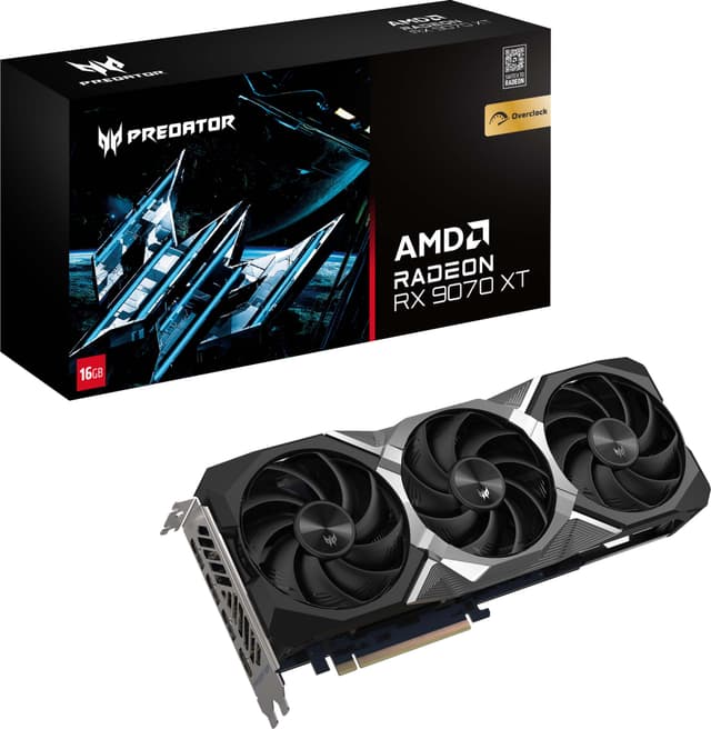 Acer Predator Bifrost Radeon™ RX 9070 XT OC 16GB grafikkort