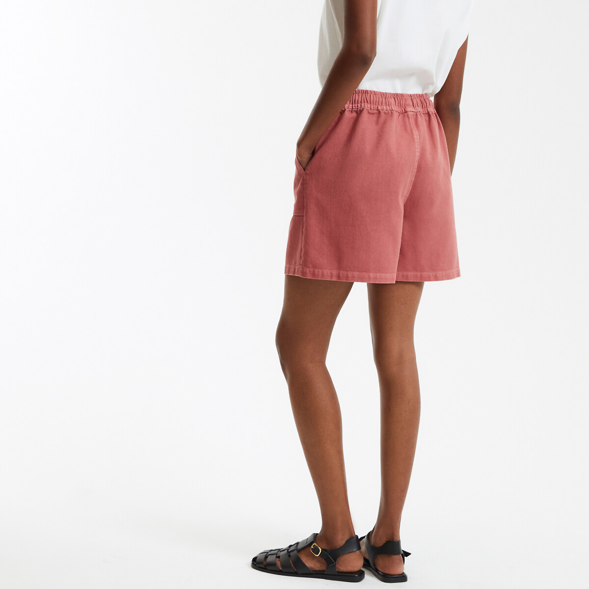 COLEÇÃO LA REDOUTE<br>Shorts de algodão com cintura elástica