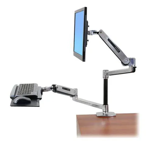 Ergotron WorkFit-LX - Stående skrivebordsomformer - poleret aluminium