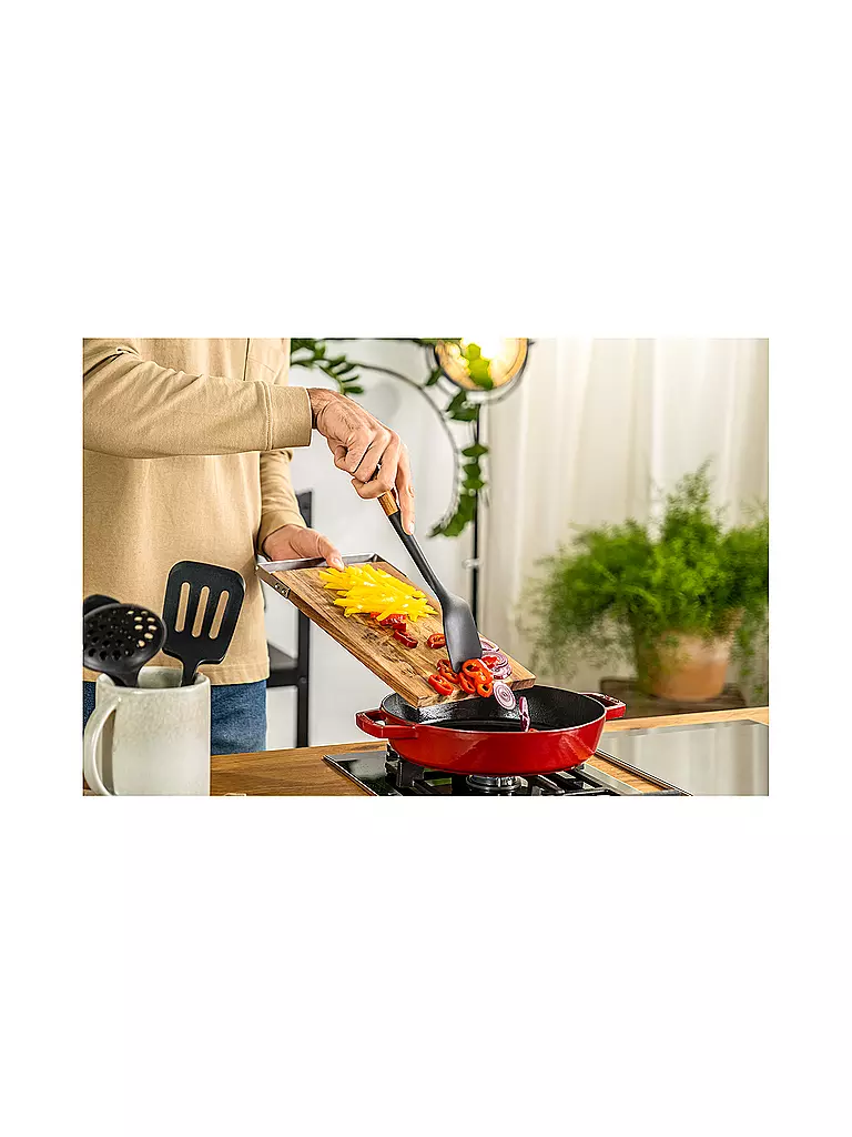 STAUB Wokwender 31cm Akazie / Silikon braun