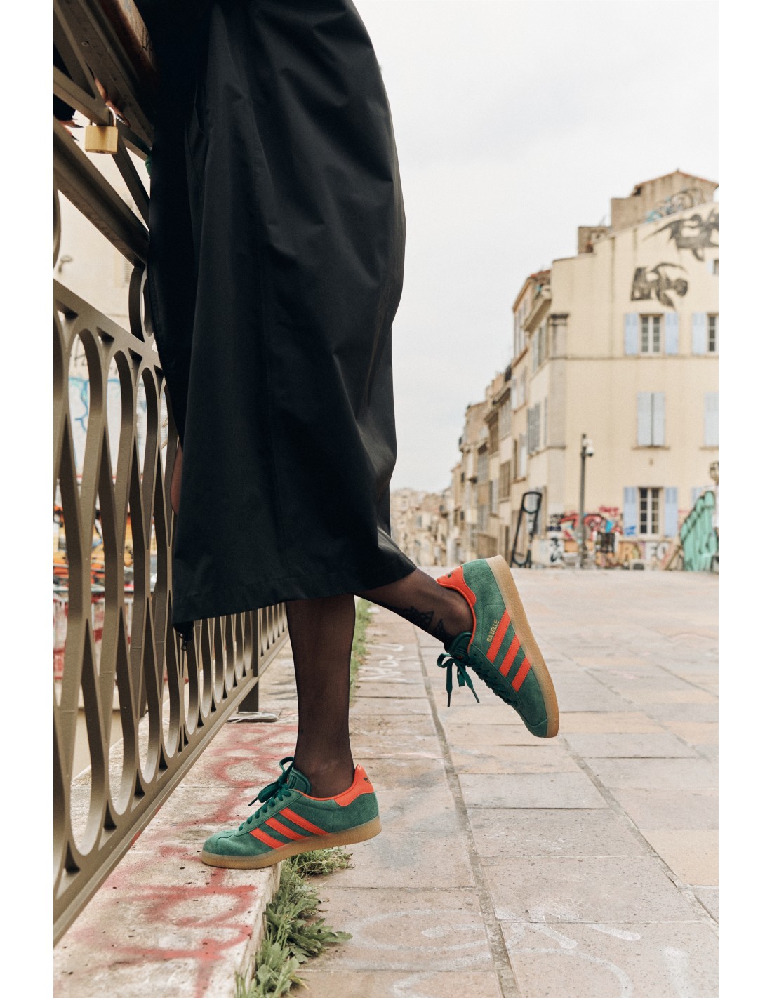 adidas Sneakers Mixte Gazelle Vert/Orange