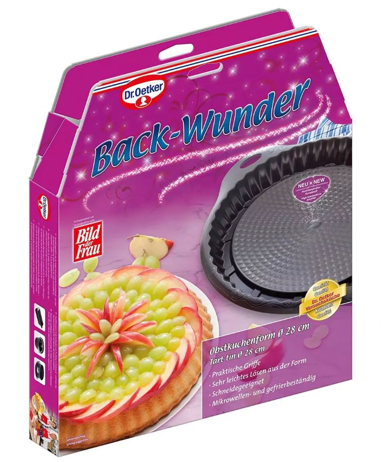 Dr. Oetker BackWunder Obstkuchenform Rundform Backform Kuchenform 28cm