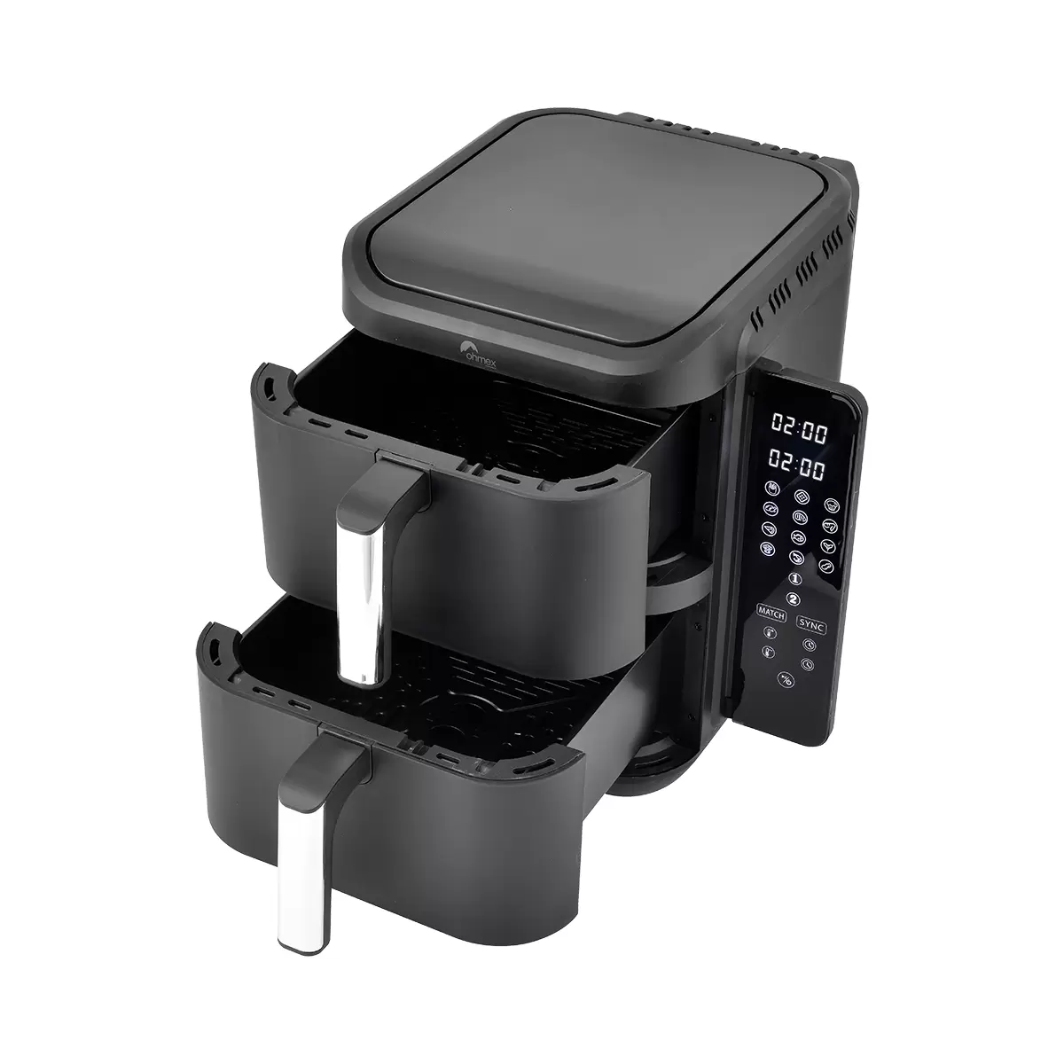 Heissluftfritteuse Double Schwarz
