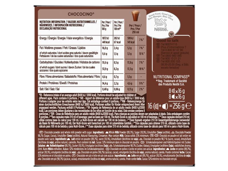 Nescafé Dolce Gusto Chococino 8 Portionen Nescafé Dolce Gusto Chococino Kapseln