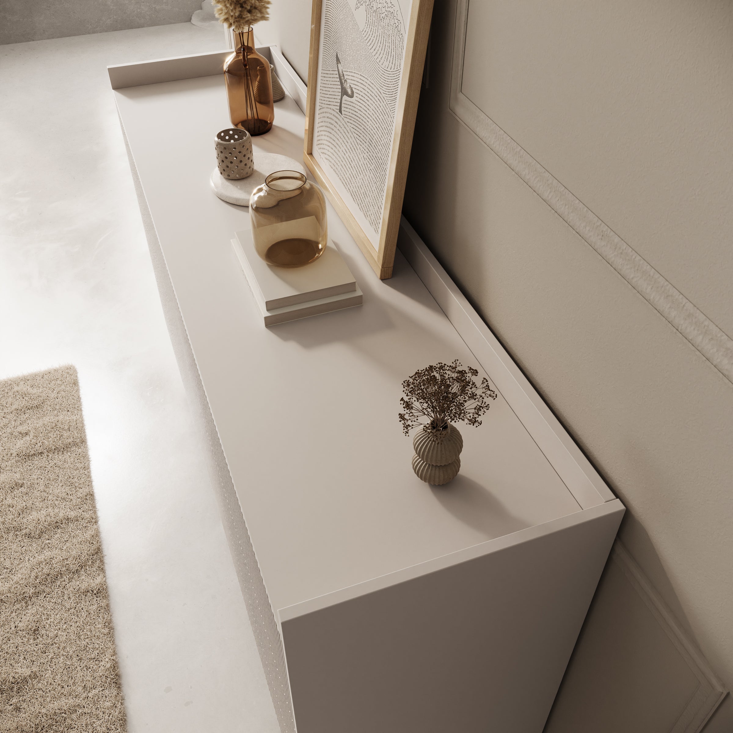 Asty - Ladekast met 6 lades - Beige - 150x41x92 cm
