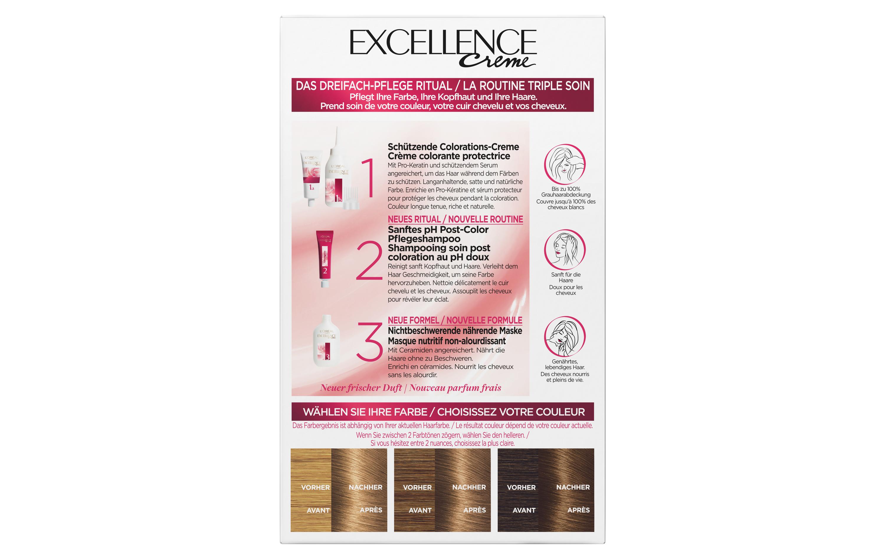 Haarcoloration 7 Blond3-fach Pflege-Coloration