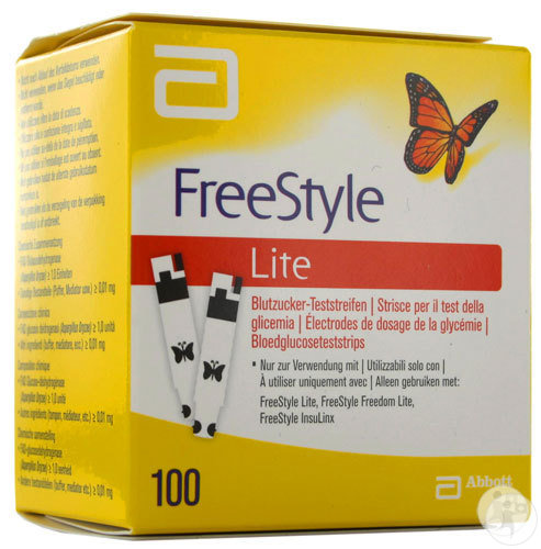 FreeStyle Lite Électrodes De Dosage Glycémie 100 Pièces (7081420)