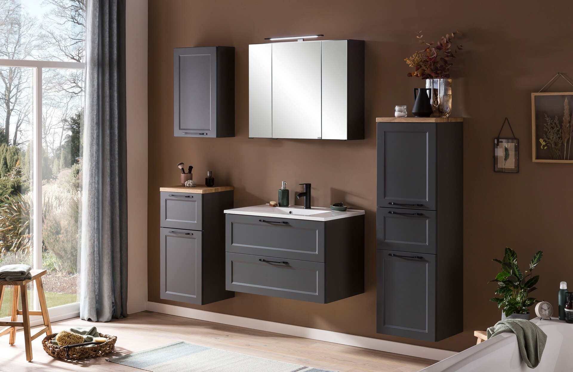 Unterschrank Lüttich grau B/H/T 40x79x35 cm