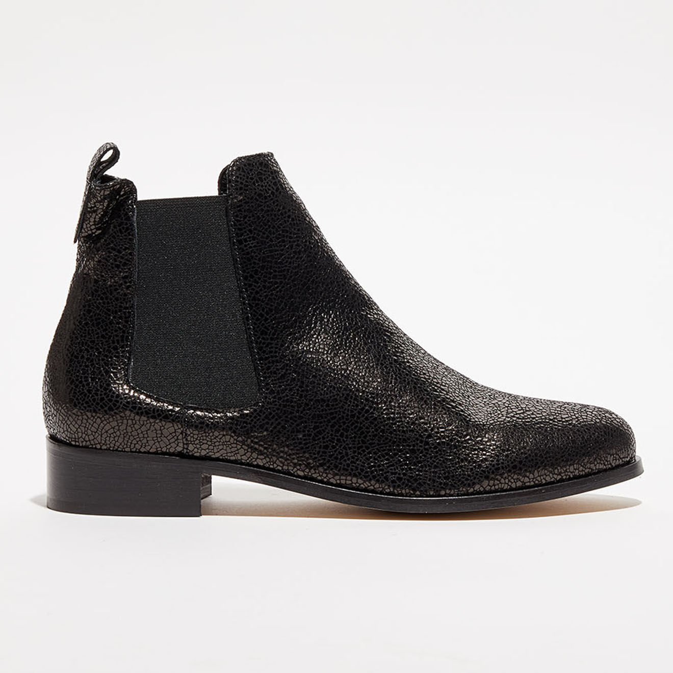 Anaki Chelsea Boots en Cuir craquelé Charlie noires