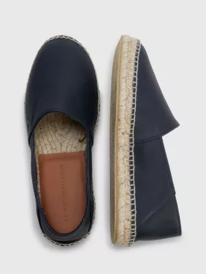 Alpargatas Tommy Hilfiger x Vacation em couro premium com monograma