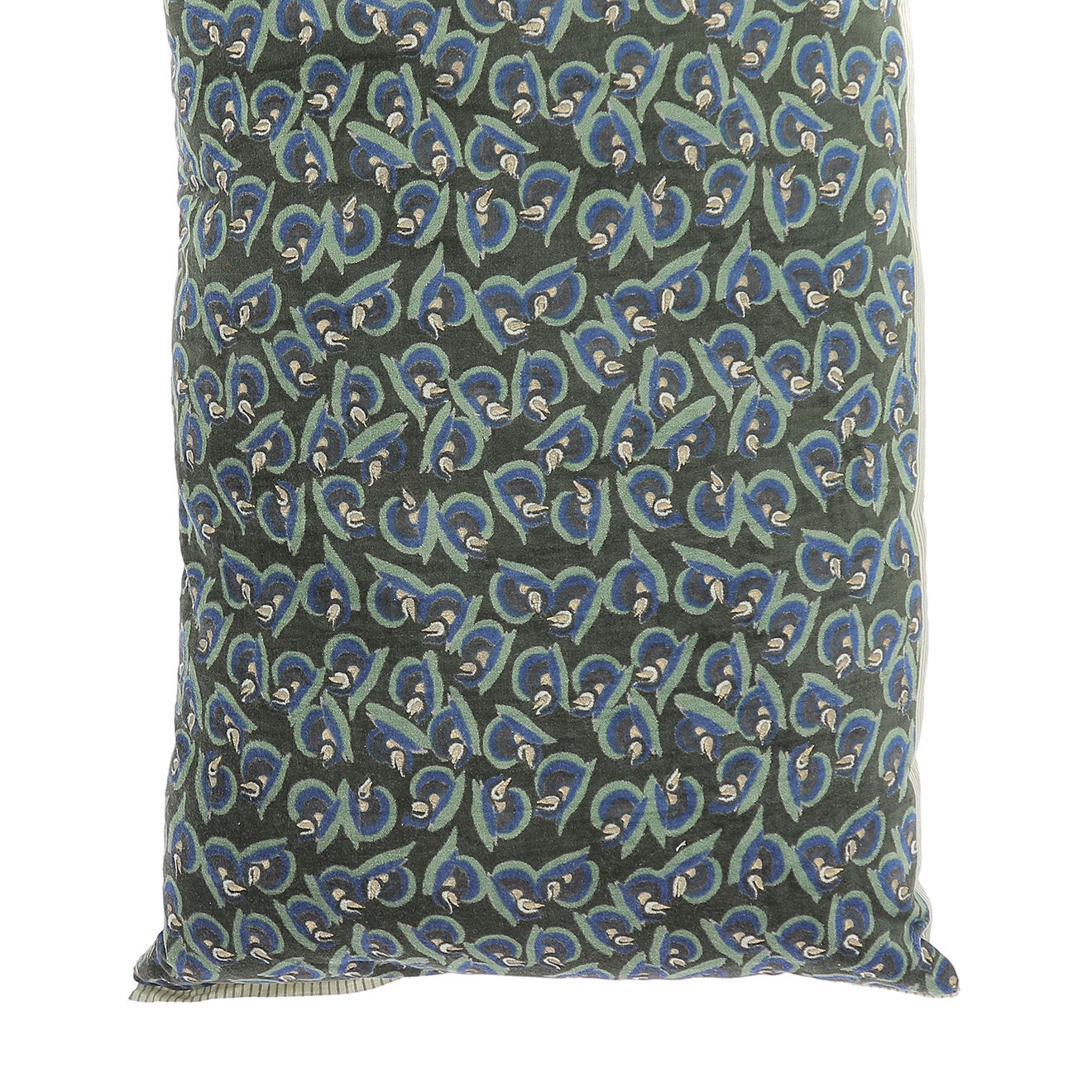En Fil d'Indienne Housse de coussin Art Déco olive - 50x100 cm