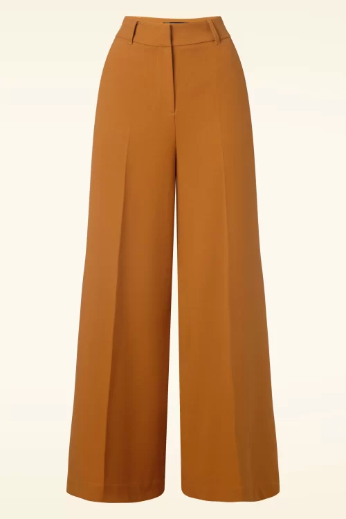 King Louie Chloe Tuillerie pantalon in maple oranje