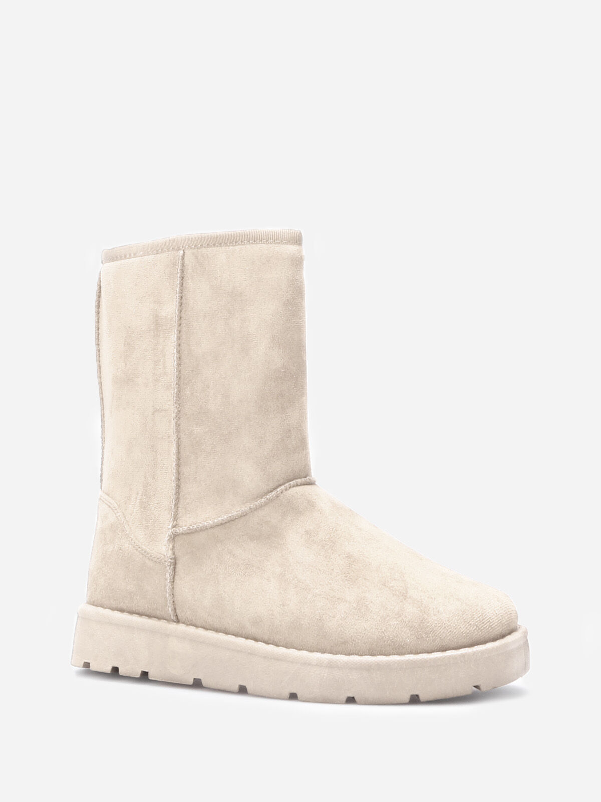 Boots en suédine fourrées- Beige