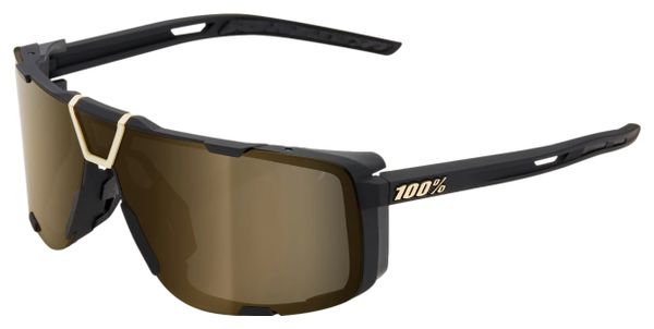 Lunettes de soleil 100% Eastcraft - Soft Tact Noir - Verres Miroir Or