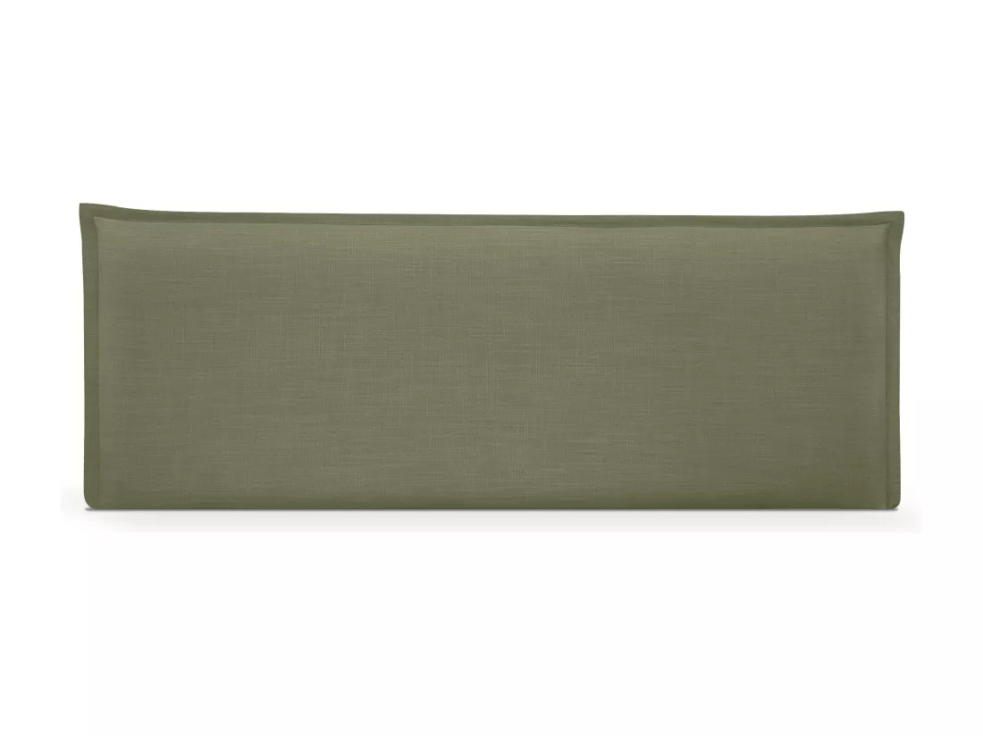 DHOME Tête de lit en lin naturel lisse avec garniture 145x50cm Lits 135/140 - Vert