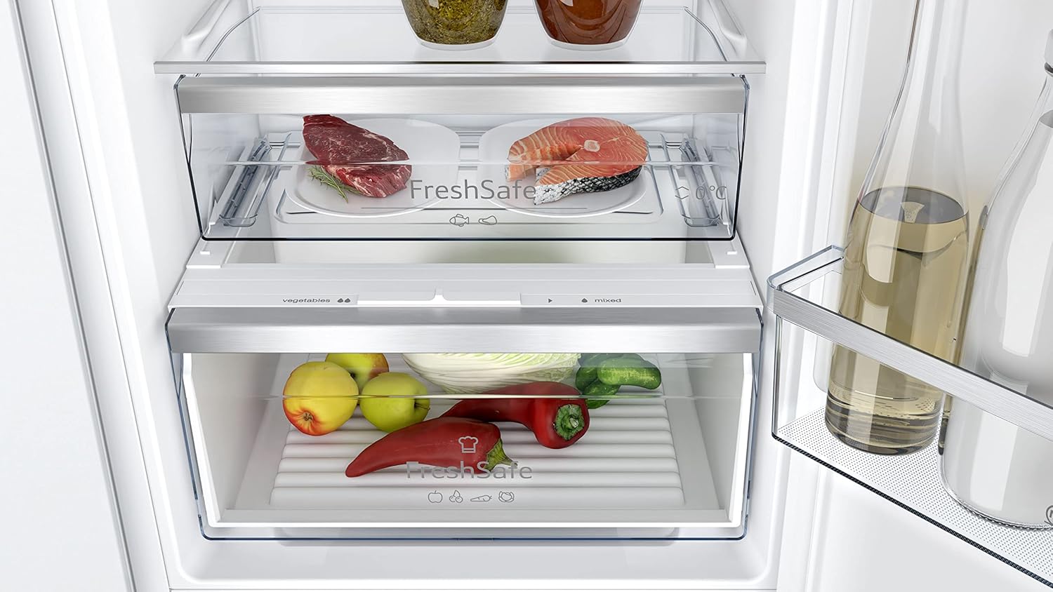 NEFF KI7862FE0, N 50, Kühl-Gefrierkombination, 177.2 x 54.1 cm, Gesamt: 260 L, Kühlen 184 L, Gefrieren 76 L, 35 dB, FreshSafe, No Frost, Made in Germany