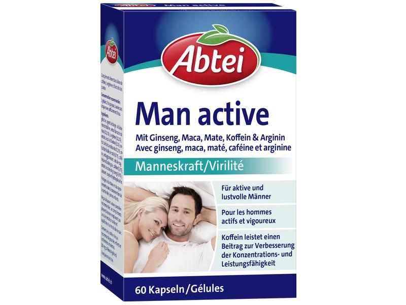 Abtei Manneskraft Man activ 60 Kapseln Kapseln für Vitalität und Manneskraft
